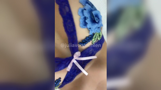 Julia Von Muhlen Nude Blue Lingerie Onlyfans Video Leaked
