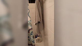 Spying my sister in the shower - Full Bush