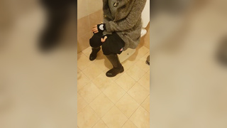 Filming my sister sitting on potty - Female Scat