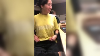 Teen flash and groped in class