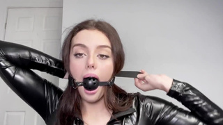 Emily Black Leather Suit Masturbation PPV Video Leaked 2