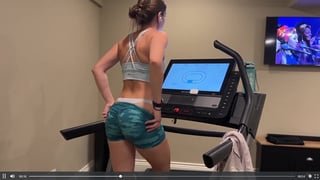 Christina Khalil Treadmill Booty Tease Video Leaked 2