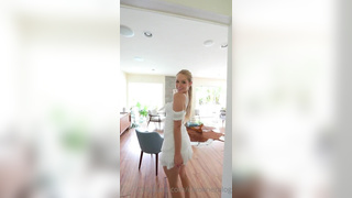Caroline Zalog See Thru White Lingerie Video Leaked 2
