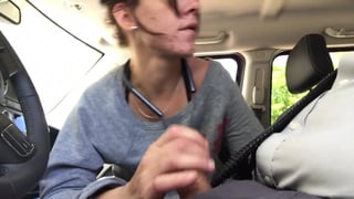 Street hot fuckable babe spits my cum out of the car