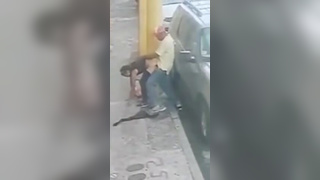 Dominican babe fucked in the middle of the street without condom
