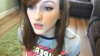 Horny gamer girl gets distracted and fucks herself