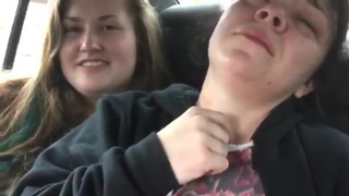 Brutal Whore Tit Abuse in Car FRIEND WATCHES
