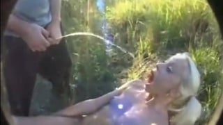 retarded slut degraded and pissed by daddy