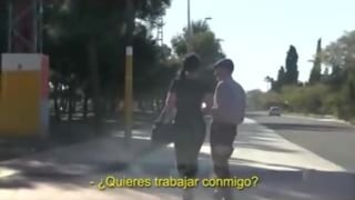 Grandfather asking price to street fuckable babes in spain