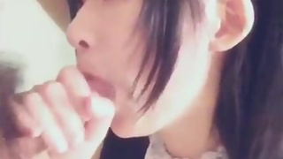 Cute japanese maid gives blowjob and cum in mouth .mp4