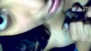2014-09-11 Close-up POV video of my cocksucking Indian GF