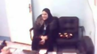 Arab Horny Housewife with Boss iN Office- boob sucking handjob