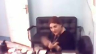 Arab Horny Housewife with Boss iN Office- boob sucking handjob