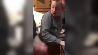Freeuse fucking wife from behind in kitchen