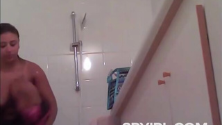 Chubby Girl after shower 2.bathroom spy cam