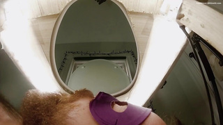 Human toilet with beard