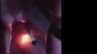 Drunk girl play with fire