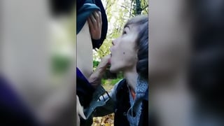 twink outdoor blowjob