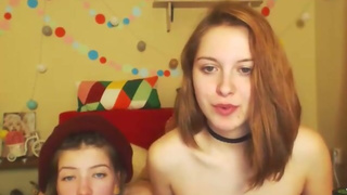 hot, cute lesbian teens get Drunk and high on cam