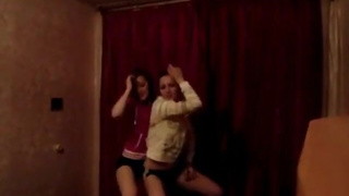two russian girls sexy strip dance