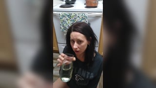 lotsofun530 My Girl Drinking hers and my Piss from glass in the Kitchen 1080p