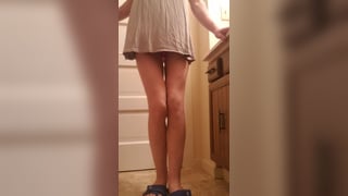Innocentjuliamarie Desperation Wetting in Tiny Dress on Bathroom Floor 1440p