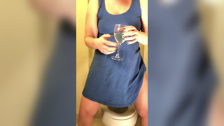 SubKandy MILF Reluctantly Drinking her own Pee from a glass 1440p