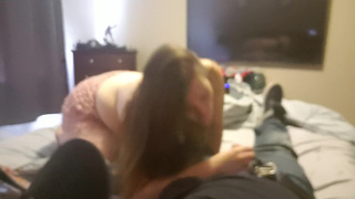Chick From Facebook Comes To Suck Dick And Takes A Load In The Mouth Gummy
