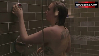 Lena Dunham Nude in Shower – Girls