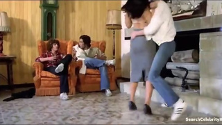 Men thrust cocks into Linda Lay's hairy muff in turn in retro movie sex scene video